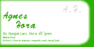agnes hora business card